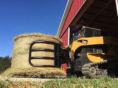 how to make a round bale grabber for skid steer|land pride bale grabbers.